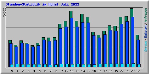Stunden-Statistik im Monat Juli 2022